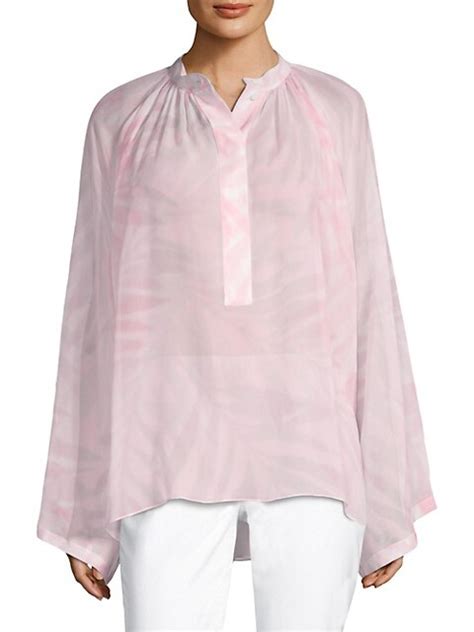 Shop Michael Kors Collection Silk Chiffon Blouse 